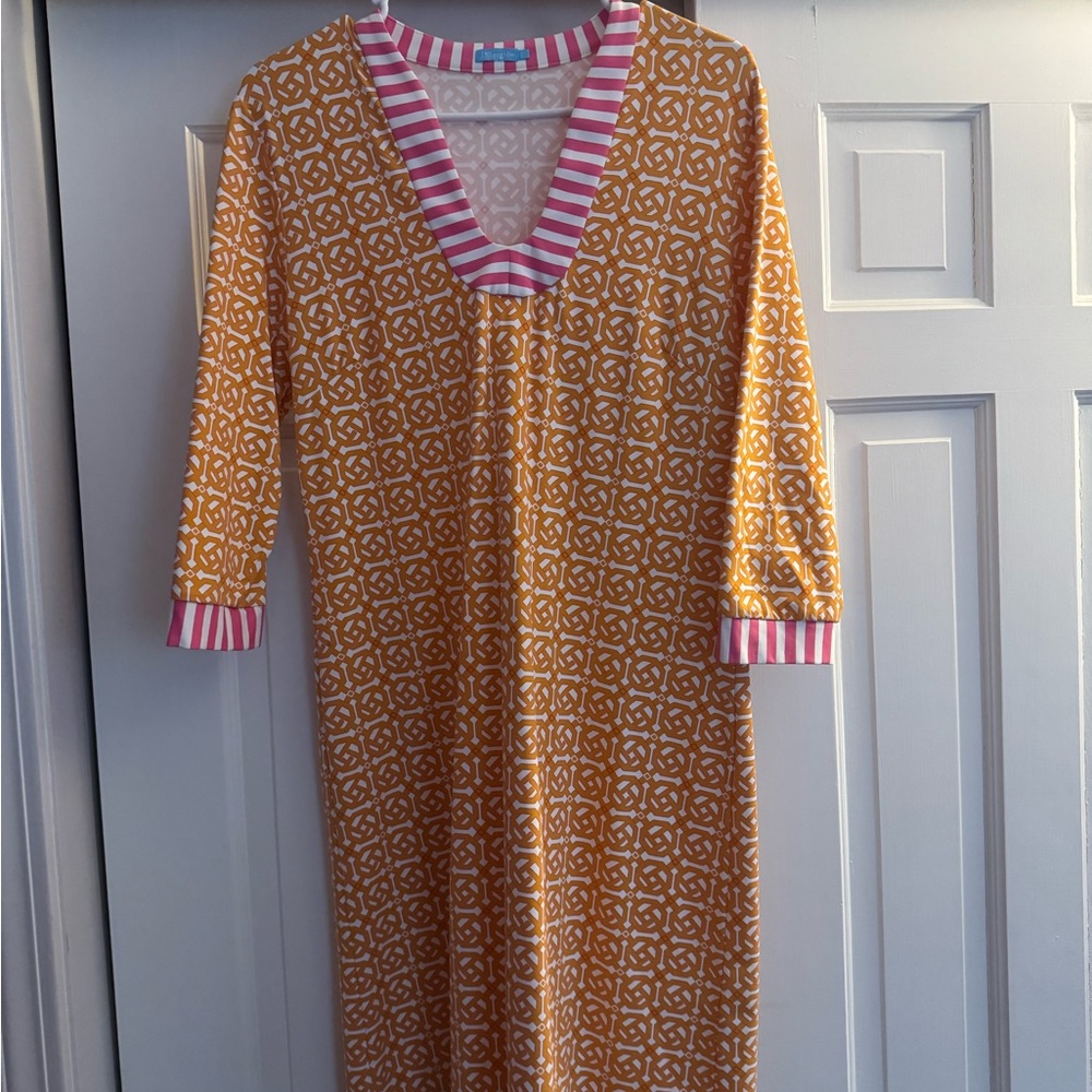 Yellow and Pink Patterned Dress